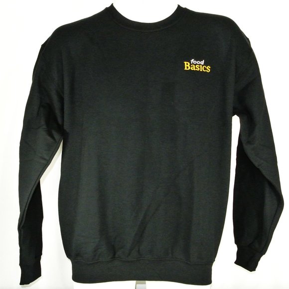 FOOD BASICS Grocery Store Employee Uniform Black Sweatshirt Shirt Size L Large - Picture 6 of 11